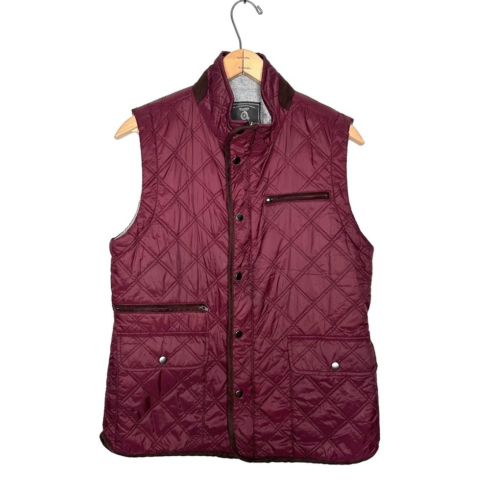 Maker & Company | Burgundy Quilted Vest Size Small